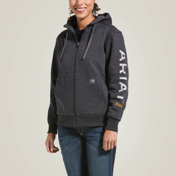Rebar All Wether Full Zip Charcoal