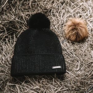 Mütze glitzer streifen